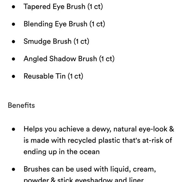 Ecotools Sea Gems eye brush set and monstera shaped makeup brush cleanser pad - Picture 6 of 7